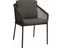 Odea Sessel schwarz matt Kordel pepper