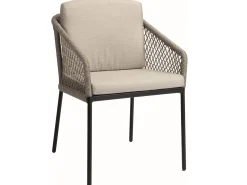 Odea Sessel schwarz matt Kordel salt