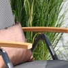 Outdoor Kissen Zierkissen Satin Brown 50 x 30 cm