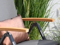 Outdoor Kissen Zierkissen Satin Brown 50 x 30 cm