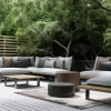 Outdoor Kissen Zierkissen Satin Silver Bronze 50 x 30 cm