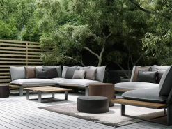 Outdoor Kissen Zierkissen Satin Silver Bronze 50 x 30 cm