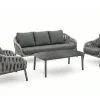 Outdoor Loungeset Cadence 4-teilig Alu Rope Anthrazit