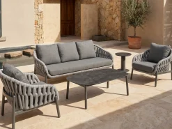 Outdoor Loungeset Cadence 4-teilig Alu Rope Anthrazit