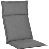 Outdoor VARIO Hochlehner Polster 48x118-123cm Marino Karo graphit-silber