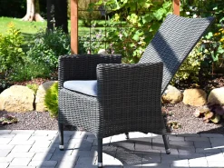 Polyrattan Positionssessel Trinidad rock-grey