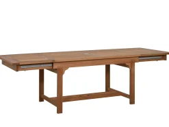 Premium Deluxe Teakholz Doppel-Ausziehtisch Leaf 160/210/260x90cm