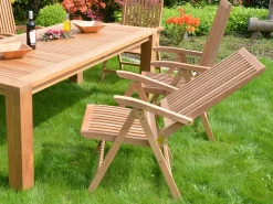 Premium Deluxe Teakholz Gartenstuhl Klapp Hochlehner Jan