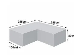 Premium Select Abdeckung für Eck-Lounge L-förmig 255x255cm