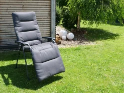 Relaxliege Relaxstuhl Garda XL anthrazit gepolstert