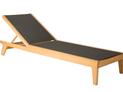 Roble Holz Gartenliege Adjustable Sling Charcoal