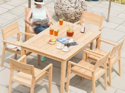 Roble Holz Gartentisch Tivoli 150x100cm