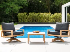 Roble Holz Loungetisch Beistelltisch Tivoli 80x80cm