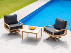 Roble Holz Tivoli Swivel Lounge Chair Drehsessel