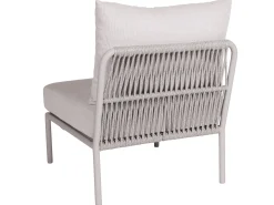 Romy Lounge Mittelelement Alu greige Kissen Vanilla