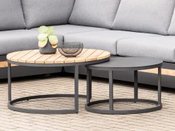 Serra Loungetisch Volano Alu Teak Ø80cm