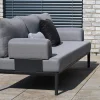 3-Sitzer Aluminium Lounge Sofa Vinpearl mit Armlehnen