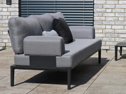 3-Sitzer Aluminium Lounge Sofa Vinpearl mit Armlehnen
