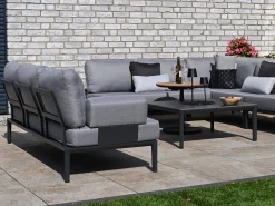 3-Sitzer Aluminium Lounge Sofa Vinpearl mit Armlehnen