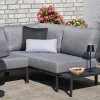 2-Sitzer Aluminium Loungesofa Vinpearl mit Ecke