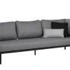 3-Sitzer Aluminium Loungesofa Vinpearl mit Ecke