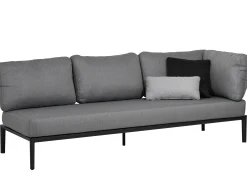3-Sitzer Aluminium Loungesofa Vinpearl mit Ecke