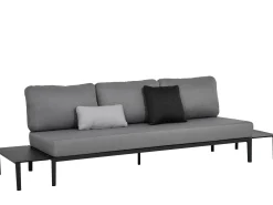 3-Sitzer Aluminium Lounge Sofa Vinpearl mit Seitentischen