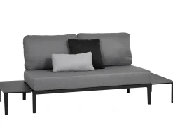 2-Sitzer Aluminium Loungesofa Vinpearl mit Seitentischen