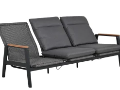 3-Sitzer Loungesofa verstellbar Fairfield Aluminium Rope Teak