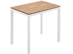 Soft Dining Tisch Alu white Teak