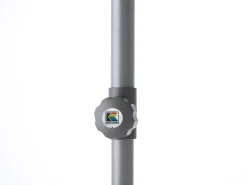 Sonnenschirm Easy-Push 150x210cm silber/hellgrau meliert