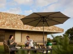 Sonnenschirm mit Kurbel VITA® Torna Aluminium anthrazit