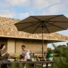 Sonnenschirm mit Kurbel VITA® Torna Aluminium seidengrau
