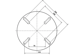 Sonnenschirmständer fahrbar Midi Plus 100 Multiflansch graphit