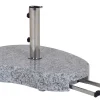 Sonnenschirmständer Granit 60kg grau Teleskopgriff & Rollen