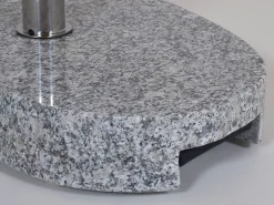 Sonnenschirmständer Granit 60kg grau Teleskopgriff & Rollen