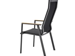 Soul Stapelsessel hoch anthracite mit Teak-Armlehne