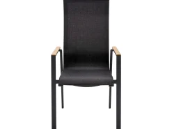 Soul Stapelsessel hoch anthracite mit Teak-Armlehne