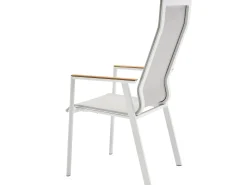 Soul Stapelsessel hoch white mit Teak-Armlehne