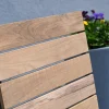 Stapelsessel Valis Highback Teakholz Edelstahl anthrazit
