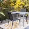 Stapelstuhl Tampa Alu Outdoorgewebe anthrazit/anthrazit