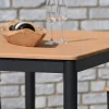 Stehtisch Alila Alu anthrazit mit Teakholz 140x80cm