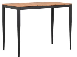 Stehtisch Alila Alu anthrazit mit Teakholz 140x80cm