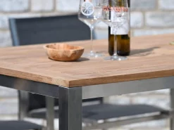 Stehtisch Outdoor Edelstahl Barolo Teakholz 138x80cm