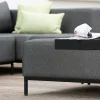Taavi Hocker Outdoorstoff seidenschwarz