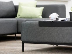 Taavi Hocker Outdoorstoff seidenschwarz