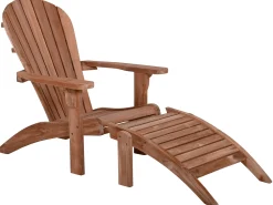 Teak Adirondack Chair Silfia mit Fußhocker