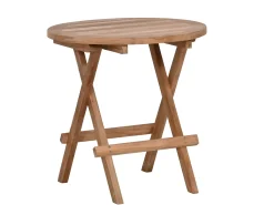 Teakholz Beistelltisch klappbar Silfia Ø50cm