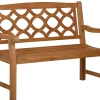 Teakholz Gartenbank Ashbury Grid 122cm