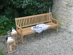 Teakholz Garten Bank Lugana 180cm 4-Sitzer